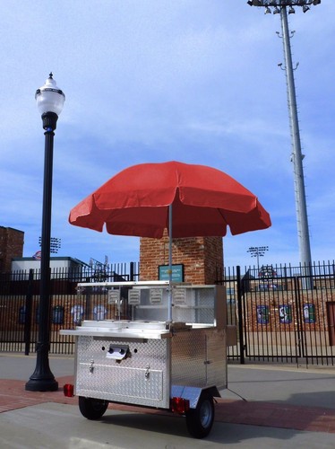 Mobile hot dog cart trailer - hot,