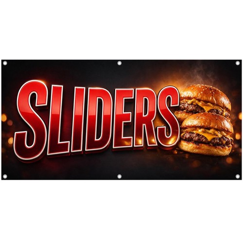 Sliders food vinyl banner - food,